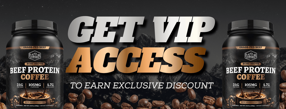 Beef protein coffee mountain background