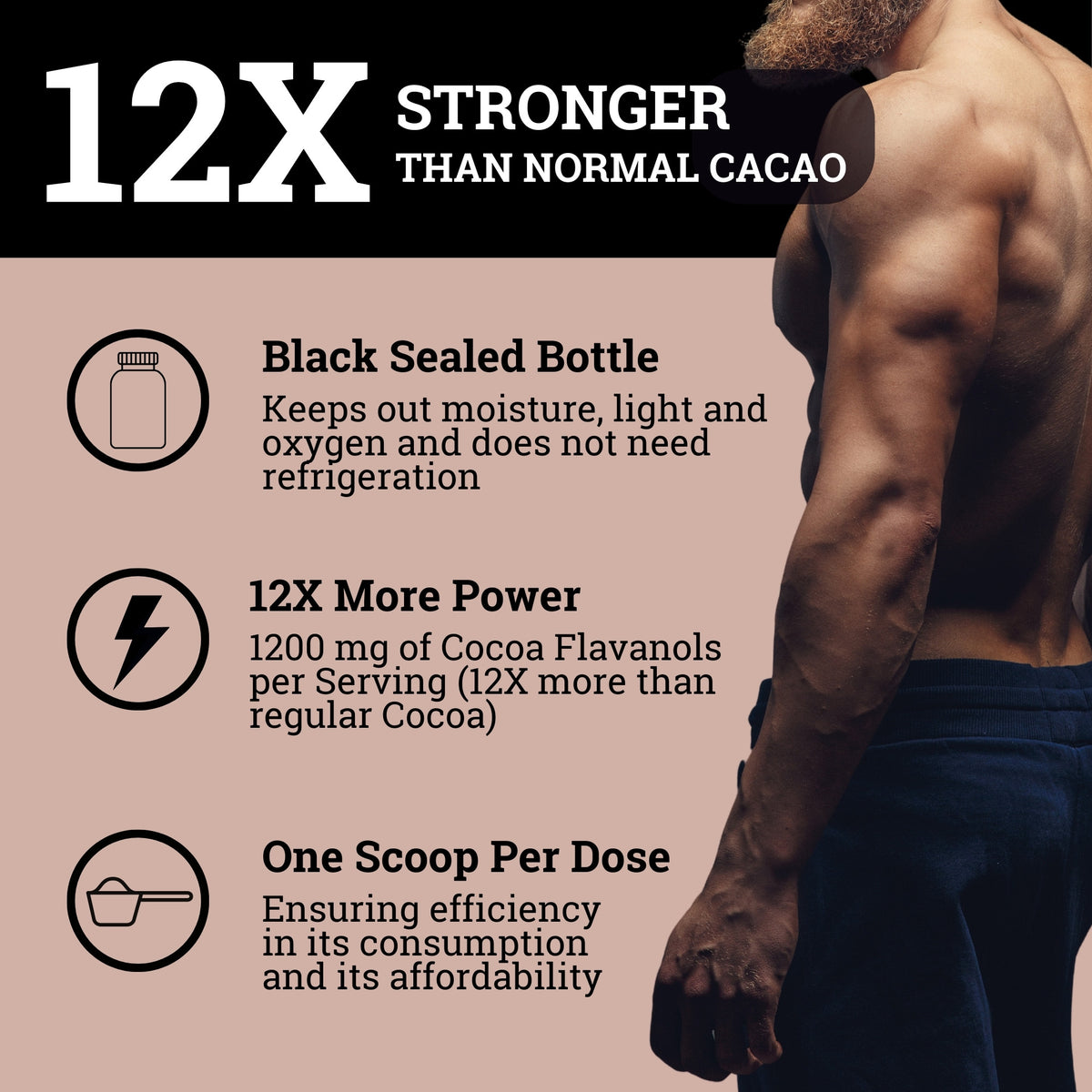 Cocoa Flavanols 1200MG | 12X Stronger than Regular Cocoa...