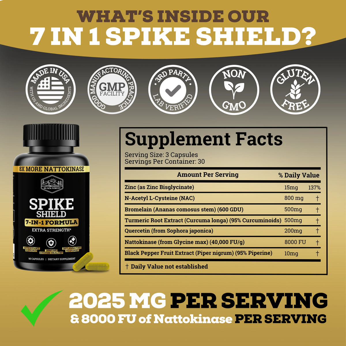 Spike Detox 7-in-1 Formula | 8X More Nattokinase | Extra Strength