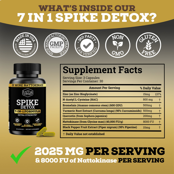 Spike Detox 7-in-1 Formula | 8X More Nattokinase