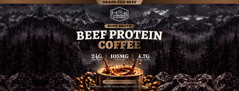 Beef protein coffee banner