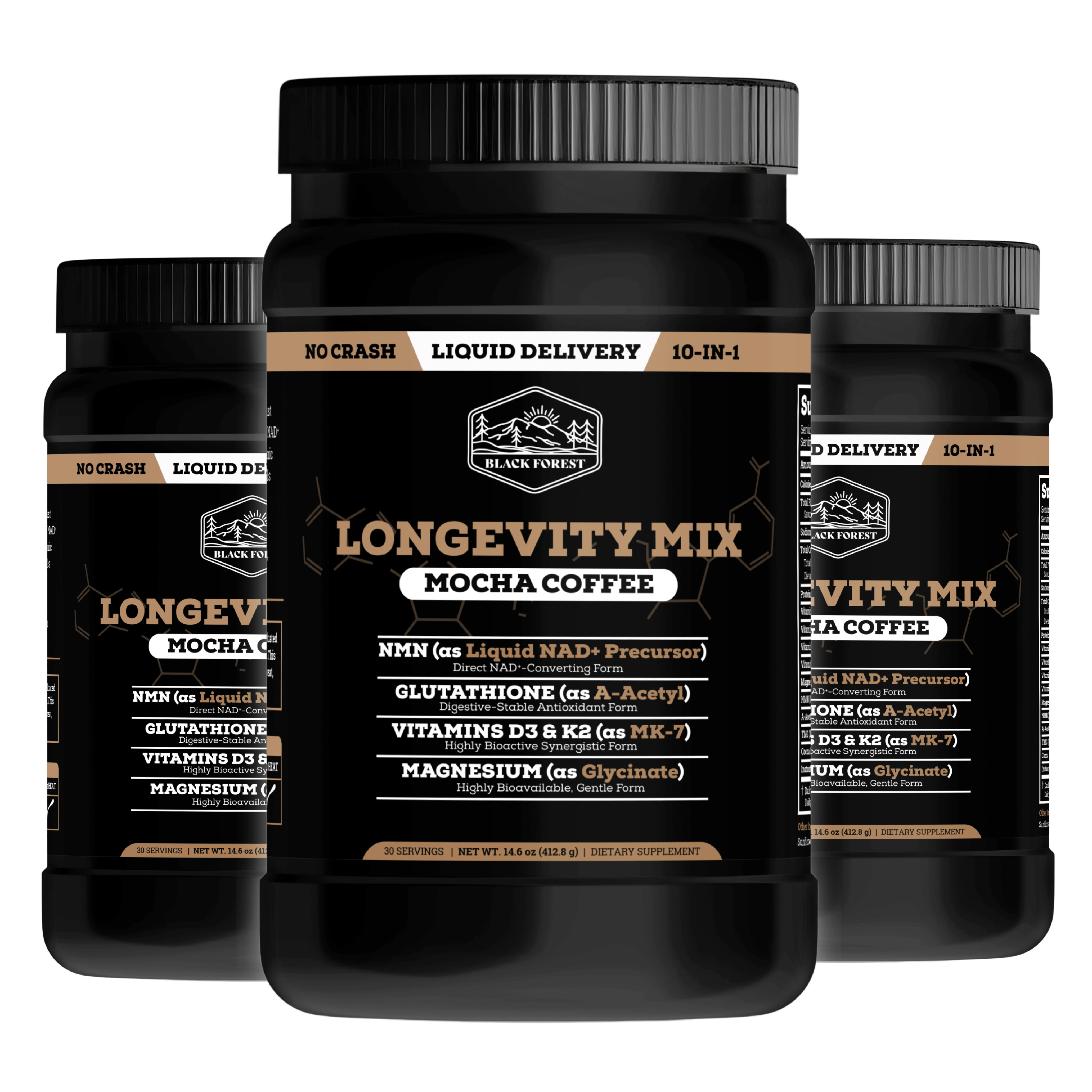 3 Bottles of Longevity Coffee (10-In-1)