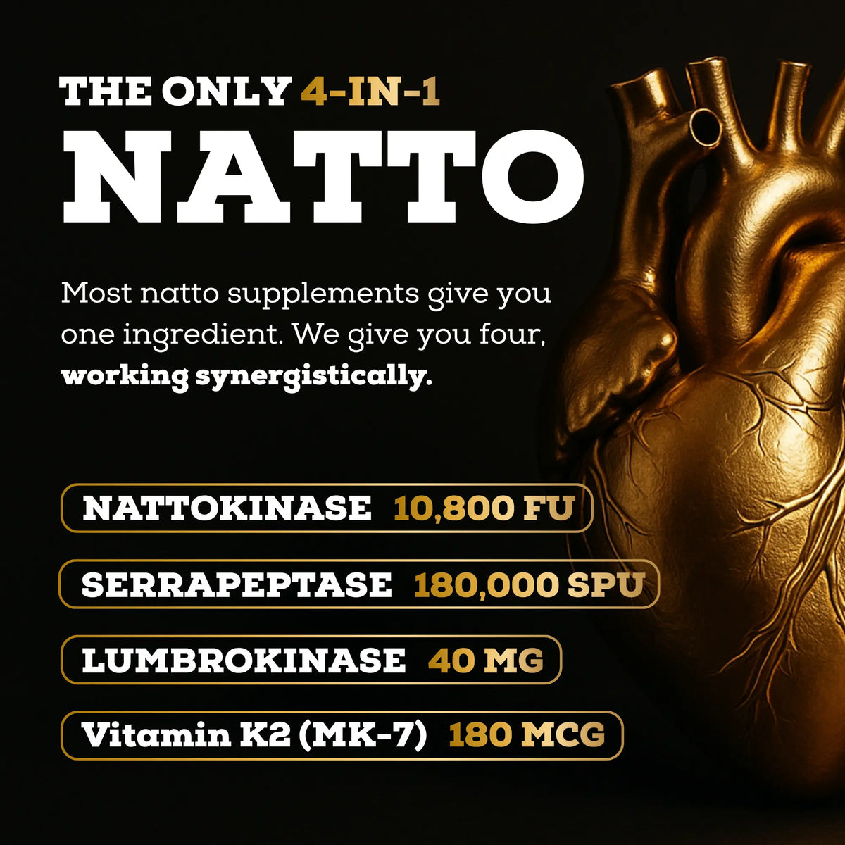 Nattokinase 4-in-1 Cardio Complex 10,800 FU