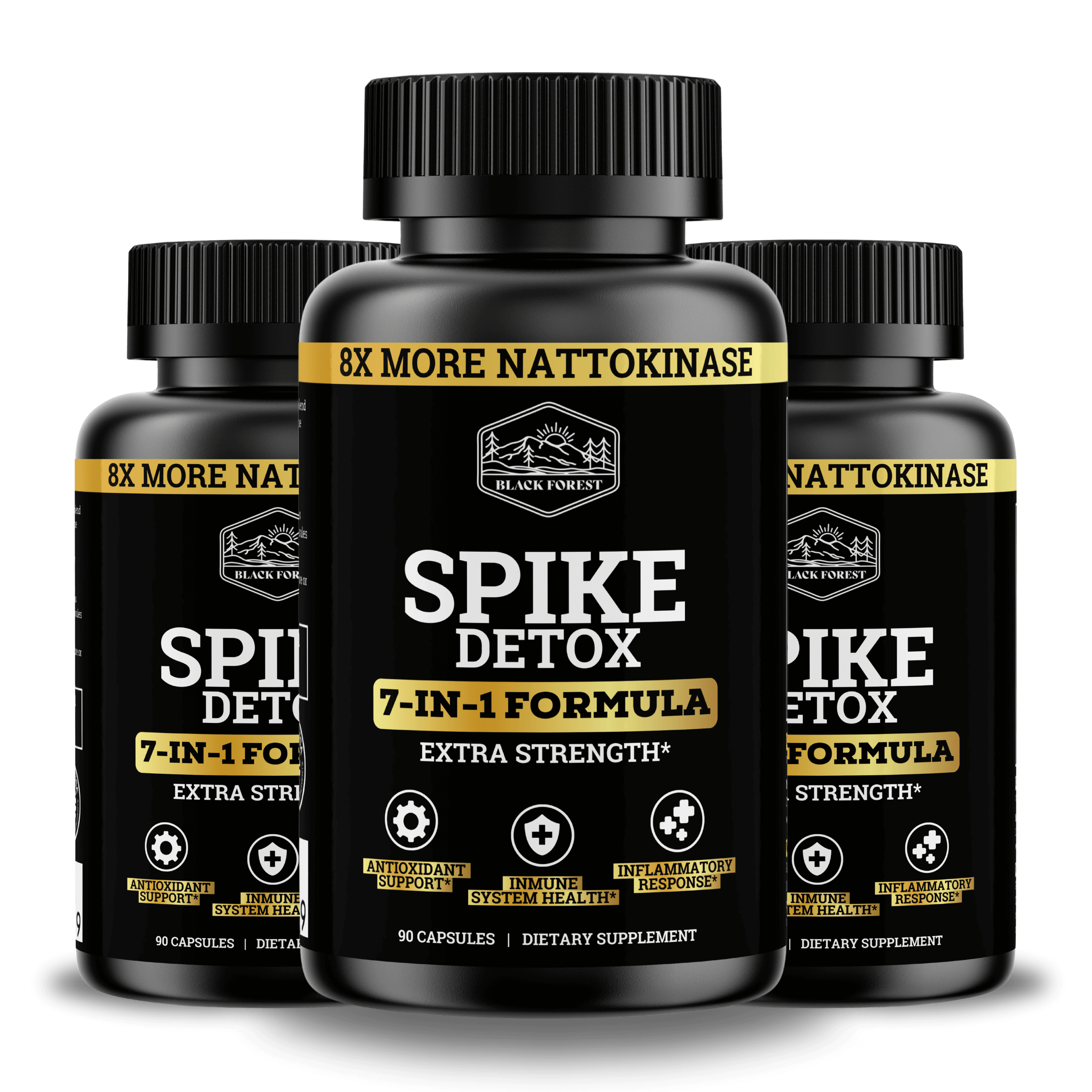 3 Bottles of Spike Detox 7-in-1 Formula | 8X More Nattokinase