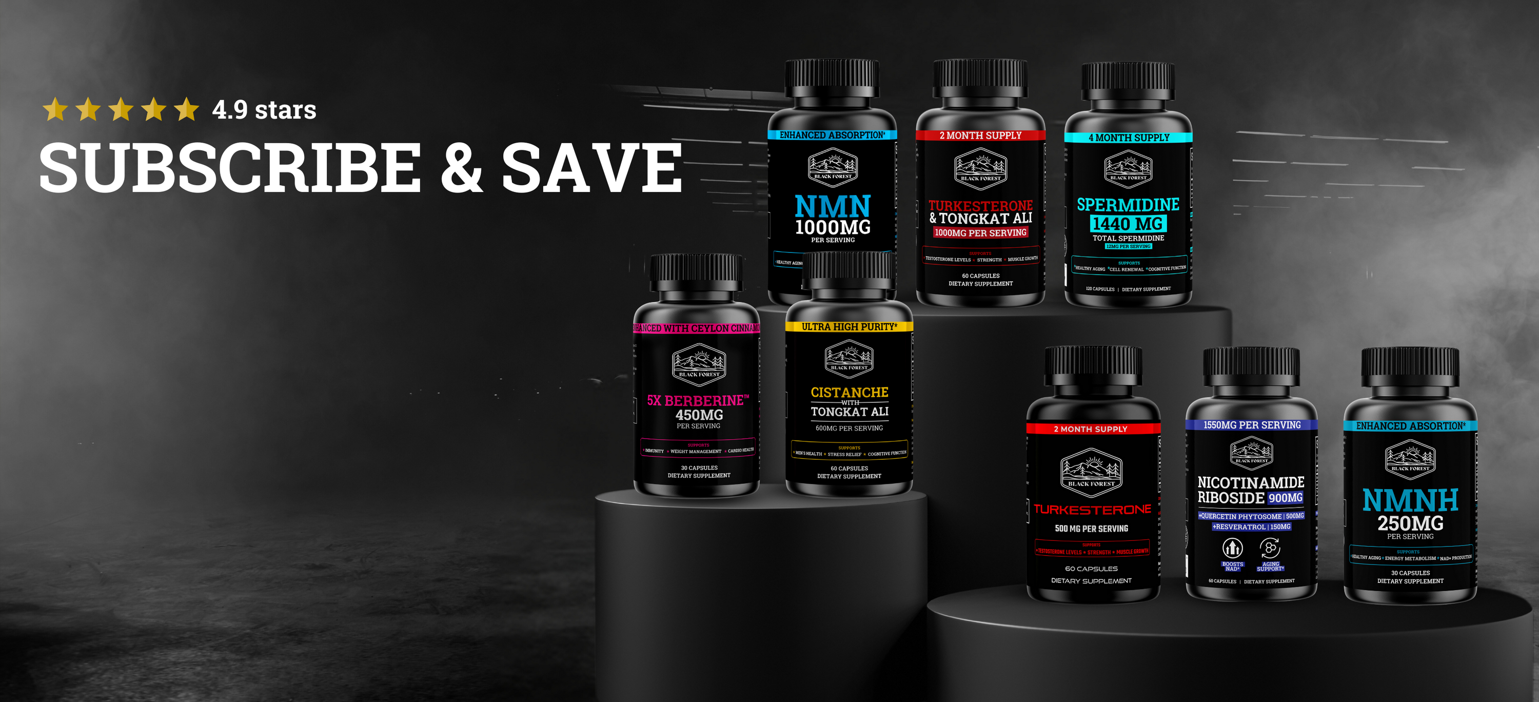 Subscribe to NMN, Cocoa Flavanols, Turkesterone and more and Save 20%